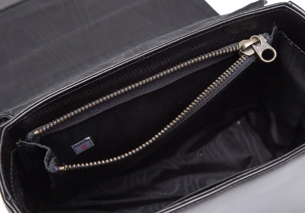 ドリスヴァンノッテンDRIES VAN NOTEN フラワー刺繍ストラップレザーショルダーバッグ 黒 K-107794_015