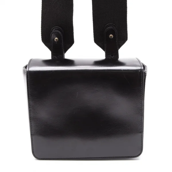 ドリスヴァンノッテンDRIES VAN NOTEN フラワー刺繍ストラップレザーショルダーバッグ 黒 K-107794_003