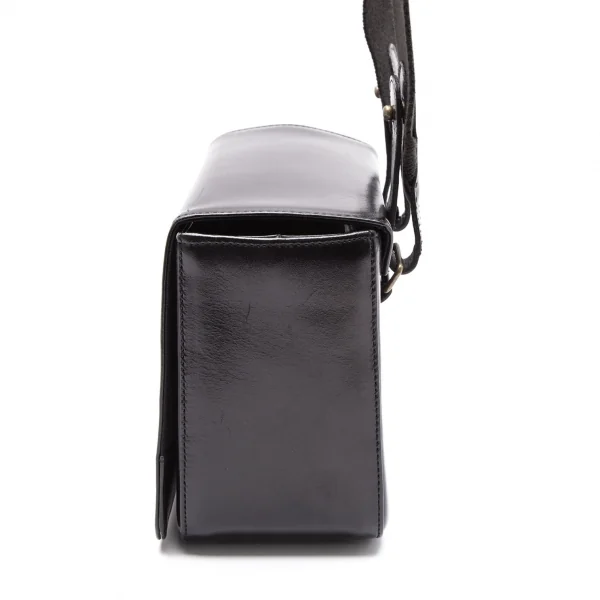 ドリスヴァンノッテンDRIES VAN NOTEN フラワー刺繍ストラップレザーショルダーバッグ 黒 K-107794_004