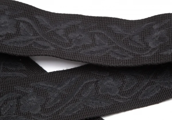 ドリスヴァンノッテンDRIES VAN NOTEN フラワー刺繍ストラップレザーショルダーバッグ 黒 K-107794_009