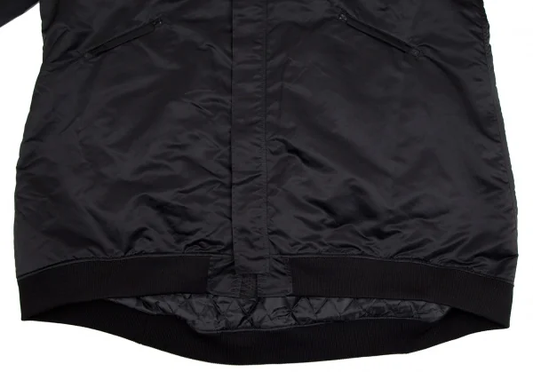 レギュレーション ヨウジヤマモトREGULATION yohji yamamoto ビッグシルエットフーデッドボンバーコート 黒2 K-107797_011