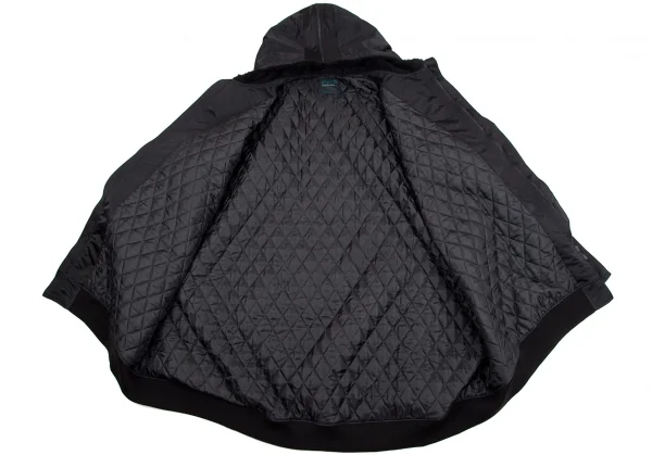 レギュレーション ヨウジヤマモトREGULATION yohji yamamoto ビッグシルエットフーデッドボンバーコート 黒2 K-107797_013