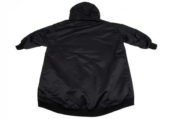 レギュレーション ヨウジヤマモトREGULATION yohji yamamoto ビッグシルエットフーデッドボンバーコート 黒2 K-107797_014
