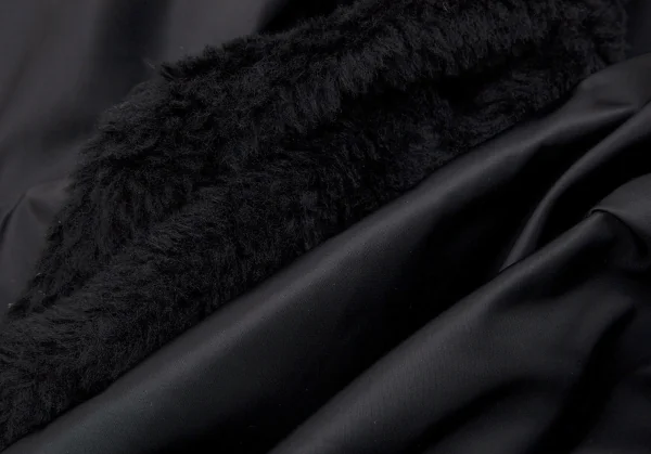 レギュレーション ヨウジヤマモトREGULATION yohji yamamoto ビッグシルエットフーデッドボンバーコート 黒2 K-107797_017