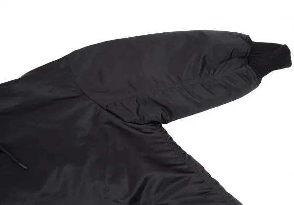 レギュレーション ヨウジヤマモトREGULATION yohji yamamoto ビッグシルエットフーデッドボンバーコート 黒2 K-107797_008