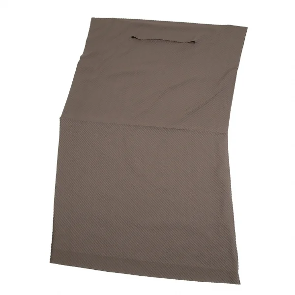 イッセイミヤケ ミーISSEY MIYAKE me バイアス使いファインニットプリーツスクエアシルエットワンピース 茶F K-107803_002