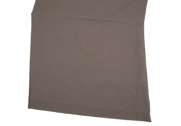 イッセイミヤケ ミーISSEY MIYAKE me バイアス使いファインニットプリーツスクエアシルエットワンピース 茶F K-107803_006