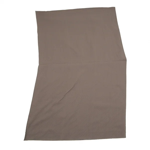 イッセイミヤケ ミーISSEY MIYAKE me バイアス使いファインニットプリーツスクエアシルエットワンピース 茶F K-107803_008