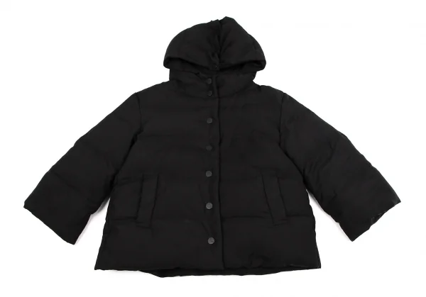 プリーツプリーズPLEATS PLEASE フーデッドダウンジャケット 黒3 K-107815_002