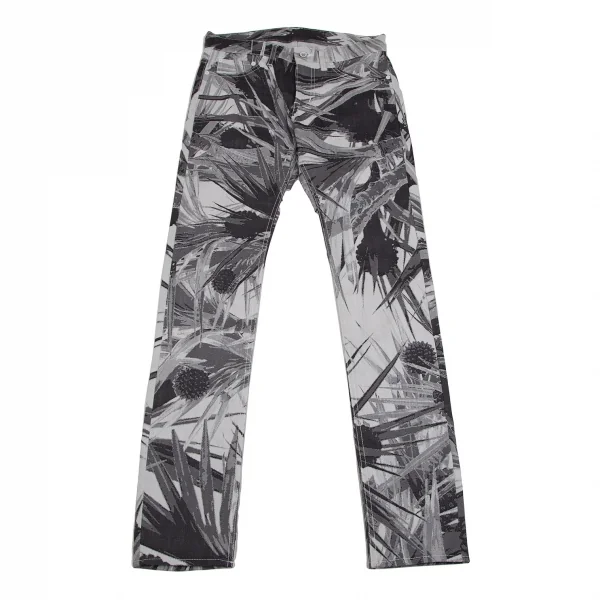 ISSEY MIYAKE Botanical Jacquard Stretch Pants White,Grey 2 K-107850_001