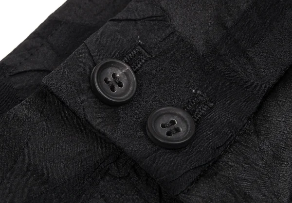 イッセイミヤケISSEY MIYAKE ふくれジャガードストレッチパンツ 黒2 K-107852_003