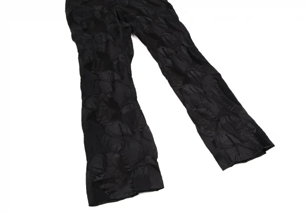 イッセイミヤケISSEY MIYAKE ふくれジャガードストレッチパンツ 黒2 K-107852_005