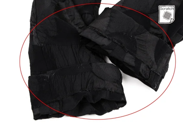 イッセイミヤケISSEY MIYAKE ふくれジャガードストレッチパンツ 黒2 K-107852_006