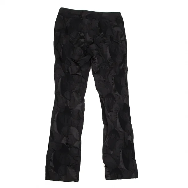 イッセイミヤケISSEY MIYAKE ふくれジャガードストレッチパンツ 黒2 K-107852_007