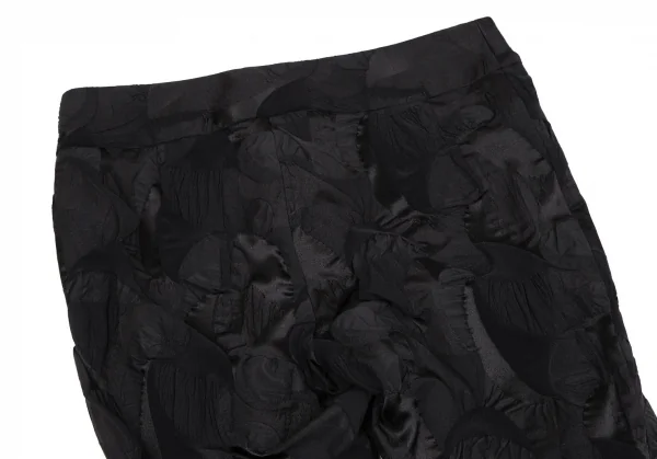 イッセイミヤケISSEY MIYAKE ふくれジャガードストレッチパンツ 黒2 K-107852_008