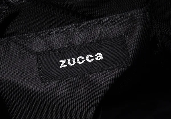 ズッカzucca フェイクレザー切替キャンバスショルダーバッグ 黒 K-107855_012