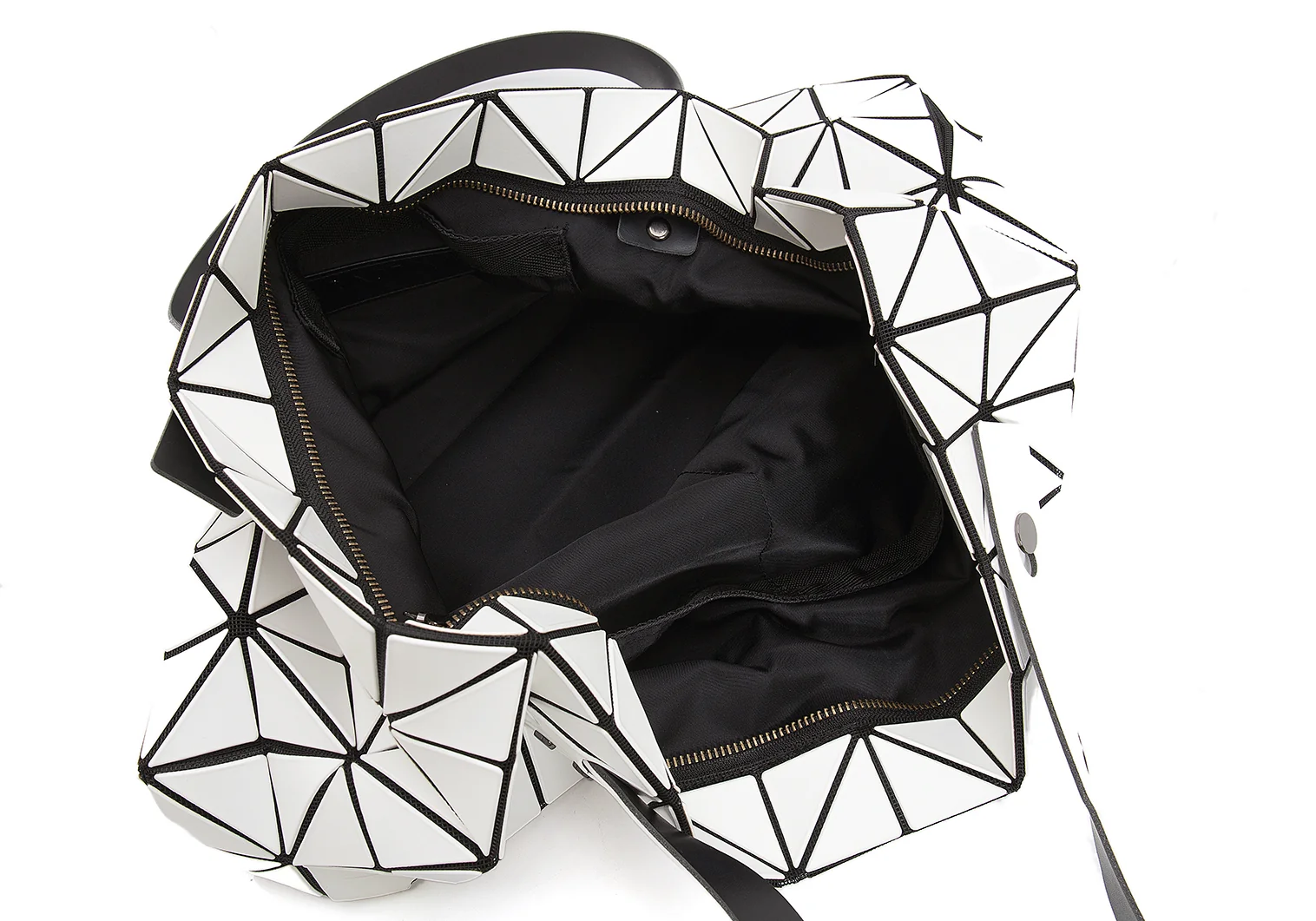 BAO BAO ISSEY MIYAKE ROCK MATTE 7×12 Tote Bag White | PLAYFUL