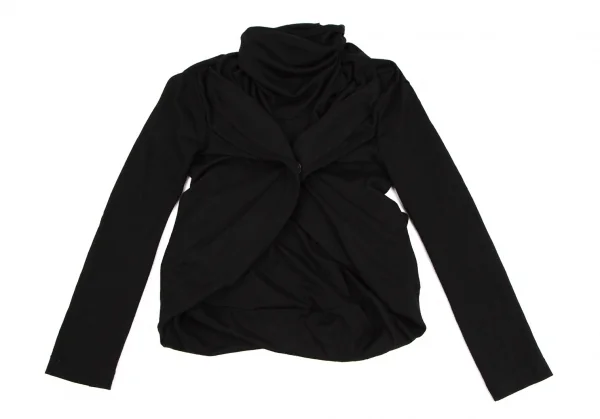 ジュンヤワタナベ コムデギャルソンJUNYA WATANABE COMME des GARCONS ウールジャケット風タートルニットセーター 黒S K-107870_002