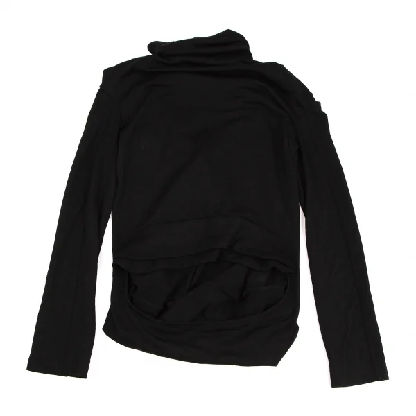 ジュンヤワタナベ コムデギャルソンJUNYA WATANABE COMME des GARCONS ウールジャケット風タートルニットセーター 黒S K-107870_012