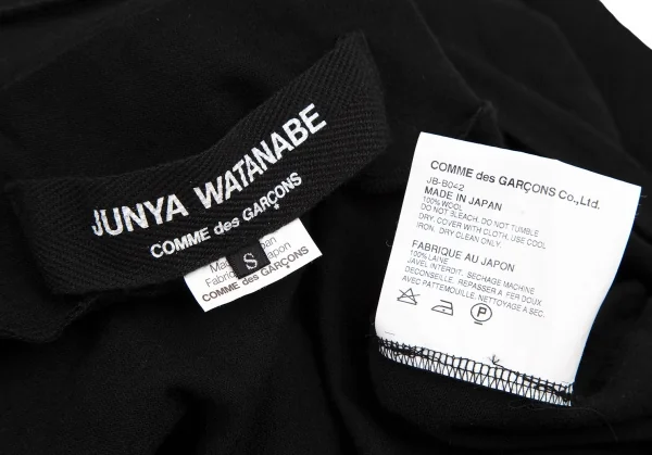 ジュンヤワタナベ コムデギャルソンJUNYA WATANABE COMME des GARCONS ウールジャケット風タートルニットセーター 黒S K-107870_016