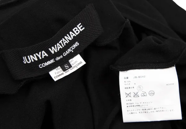 ジュンヤワタナベ コムデギャルソンJUNYA WATANABE COMME des GARCONS ウールジャケット風タートルニットセーター 黒S K-107870_017