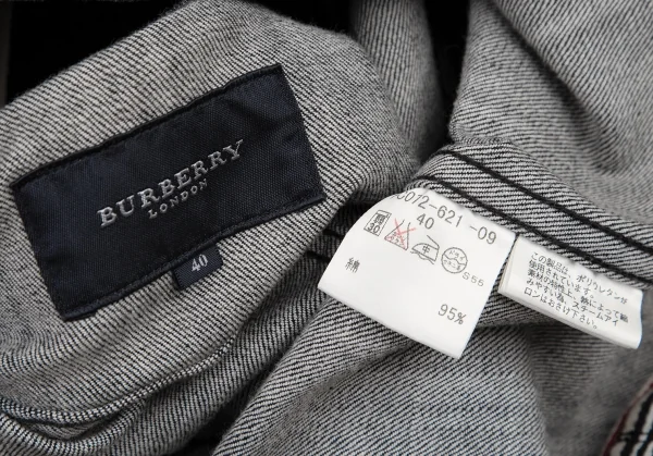バーバリーロンドンBURBERRY LONDON テープ切替ストレッチデニムジャケット 黒40 K-107874_018