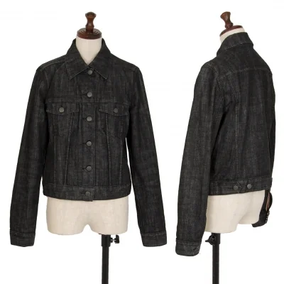 バーバリーロンドンBURBERRY LONDON テープ切替ストレッチデニムジャケット 黒