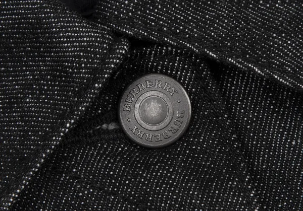バーバリーロンドンBURBERRY LONDON テープ切替ストレッチデニムジャケット 黒40 K-107874_006