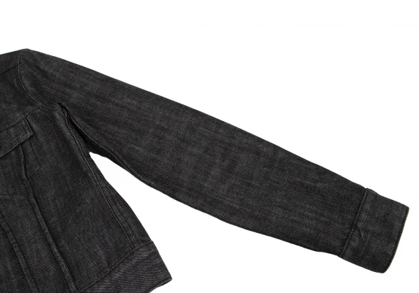 バーバリーロンドンBURBERRY LONDON テープ切替ストレッチデニムジャケット 黒40 K-107874_008