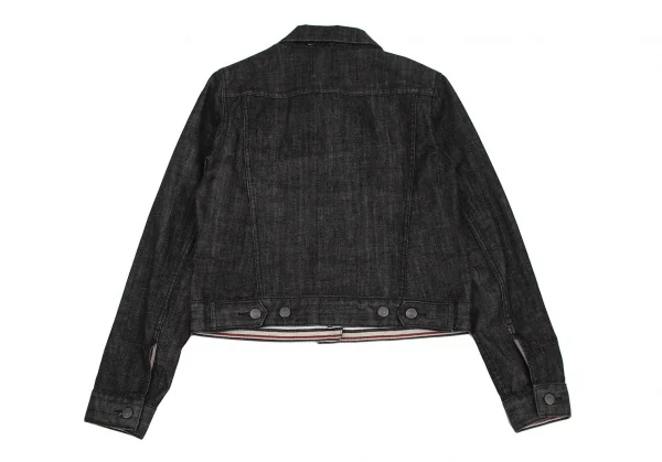 バーバリーロンドンBURBERRY LONDON テープ切替ストレッチデニムセットアップスーツ 黒40 K-107876_011