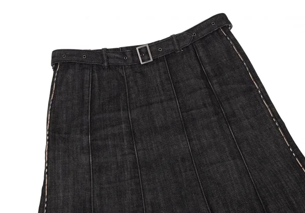 バーバリーロンドンBURBERRY LONDON テープ切替ストレッチデニムセットアップスーツ 黒40 K-107876_015