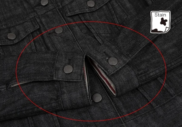 バーバリーロンドンBURBERRY LONDON テープ切替ストレッチデニムセットアップスーツ 黒40 K-107876_007