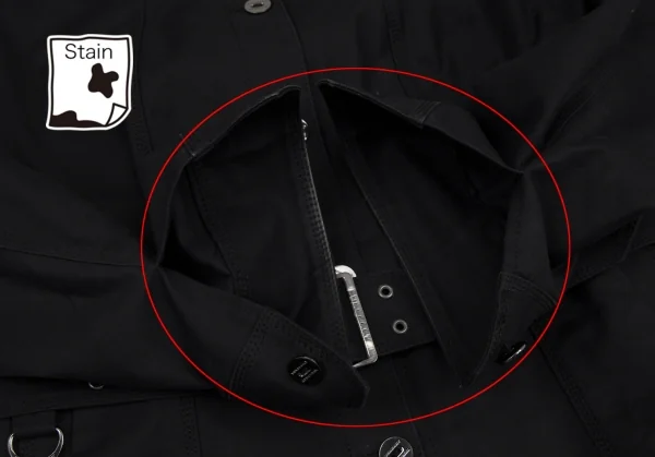 バーバリーロンドンBURBERRY LONDON コットントリプルステッチステンカラージャケット 黒40 K-107878_011