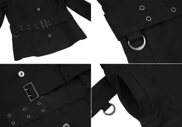 バーバリーロンドンBURBERRY LONDON コットントリプルステッチステンカラージャケット 黒40 K-107878_012