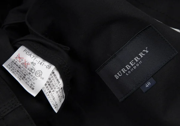 バーバリーロンドンBURBERRY LONDON コットントリプルステッチステンカラージャケット 黒40 K-107878_018