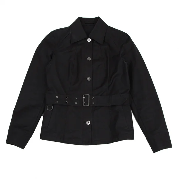バーバリーロンドンBURBERRY LONDON コットントリプルステッチステンカラージャケット 黒40 K-107878_002