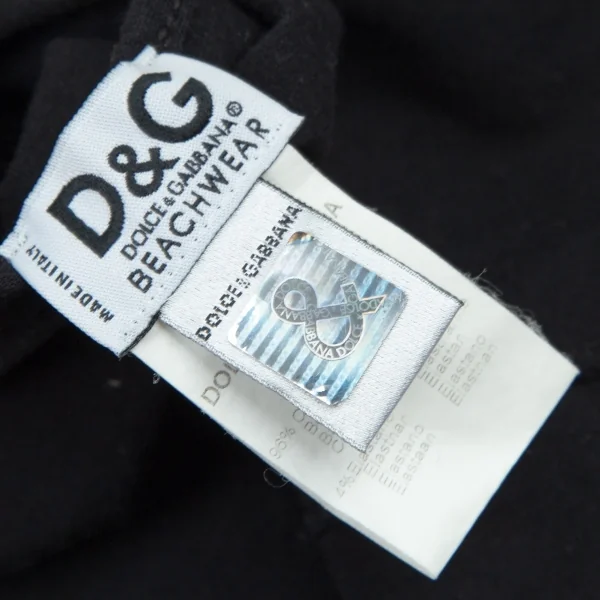 ディーアンドジーD&G BEACHWEAR ロゴプリントキャミトップス 黒2 K-107886_012