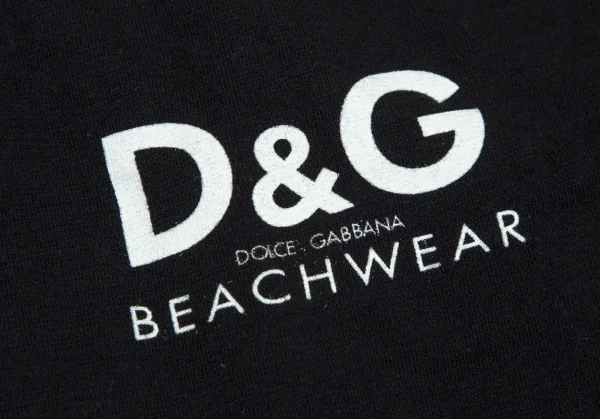 ディーアンドジーD&G BEACHWEAR ロゴプリントキャミトップス 黒2 K-107886_005
