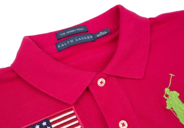 ラルフローレンRalph Lauren ナンバリング刺繍ポロシャツ ピンクM K-107888_004