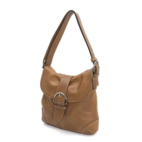 コーチCOACH ソーホー スモールダッフル レザーショルダーバッグ キャメル K-107892_001
