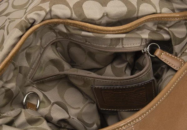 コーチCOACH ソーホー スモールダッフル レザーショルダーバッグ キャメル K-107892_017