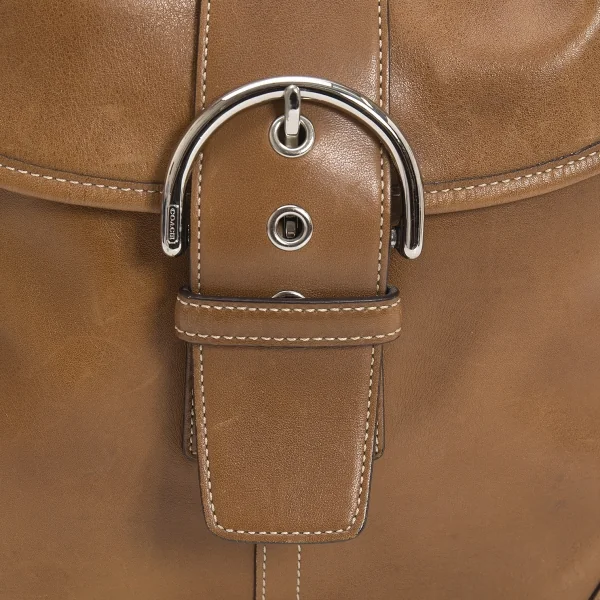 コーチCOACH ソーホー スモールダッフル レザーショルダーバッグ キャメル K-107892_002
