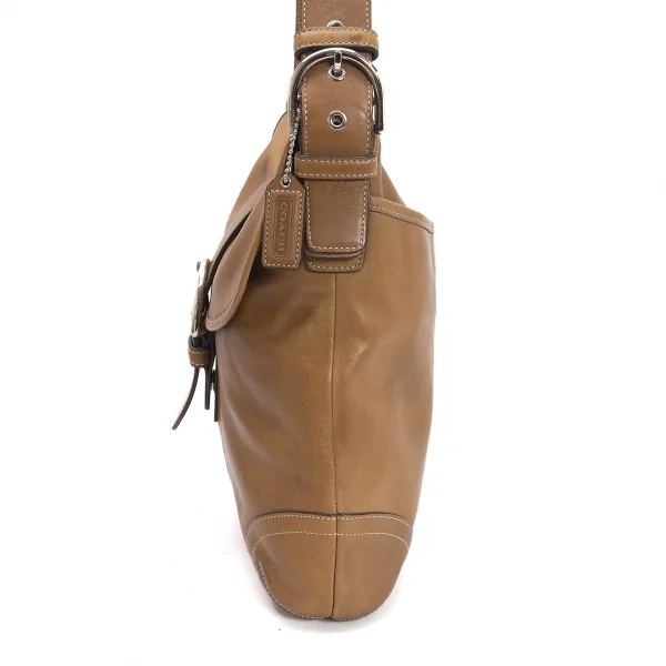 コーチCOACH ソーホー スモールダッフル レザーショルダーバッグ キャメル K-107892_004