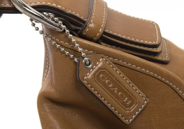 コーチCOACH ソーホー スモールダッフル レザーショルダーバッグ キャメル K-107892_006