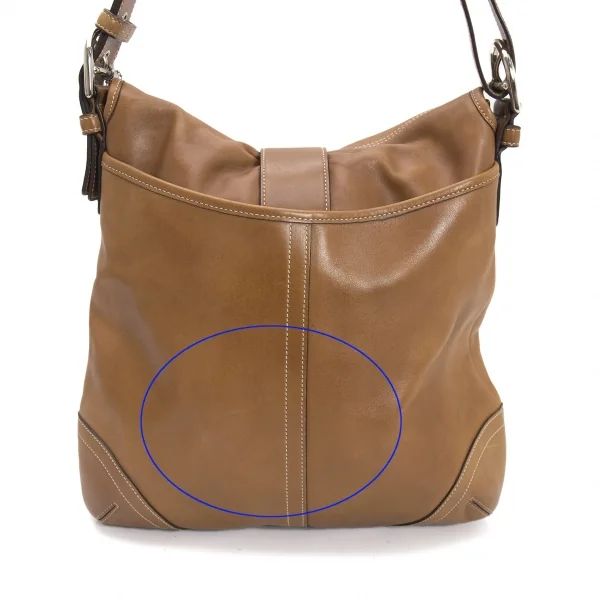 コーチCOACH ソーホー スモールダッフル レザーショルダーバッグ キャメル K-107892_008