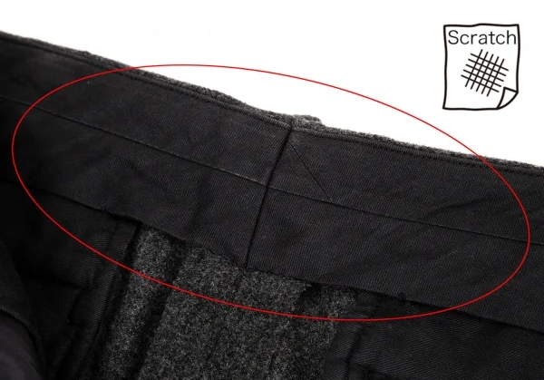 パパスPapas ウールツータックテーパードパンツ グレーM K-107900_007