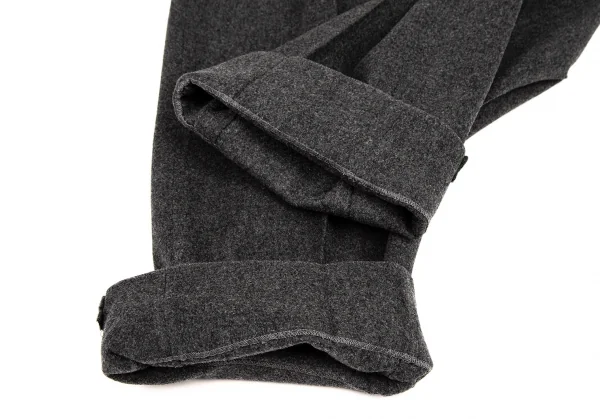 パパスPapas ウールツータックテーパードパンツ グレーM K-107900_013