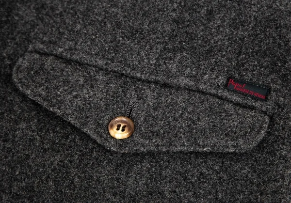 パパスPapas ウールツータックテーパードパンツ グレーM K-107900_017