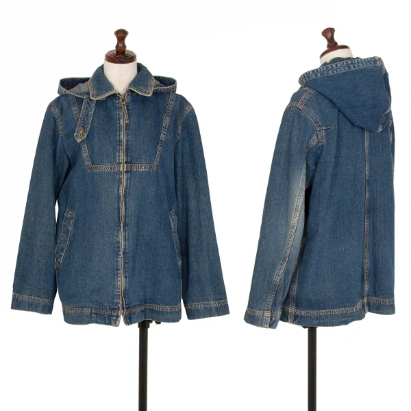 アデュートリステスADIEU TRISTESSE コットンフ-ド着脱デニムジャケット インディゴ38 K-107901_001