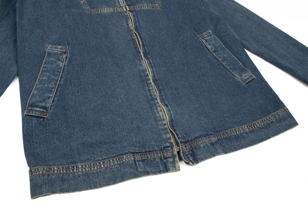 アデュートリステスADIEU TRISTESSE コットンフ-ド着脱デニムジャケット インディゴ38 K-107901_011